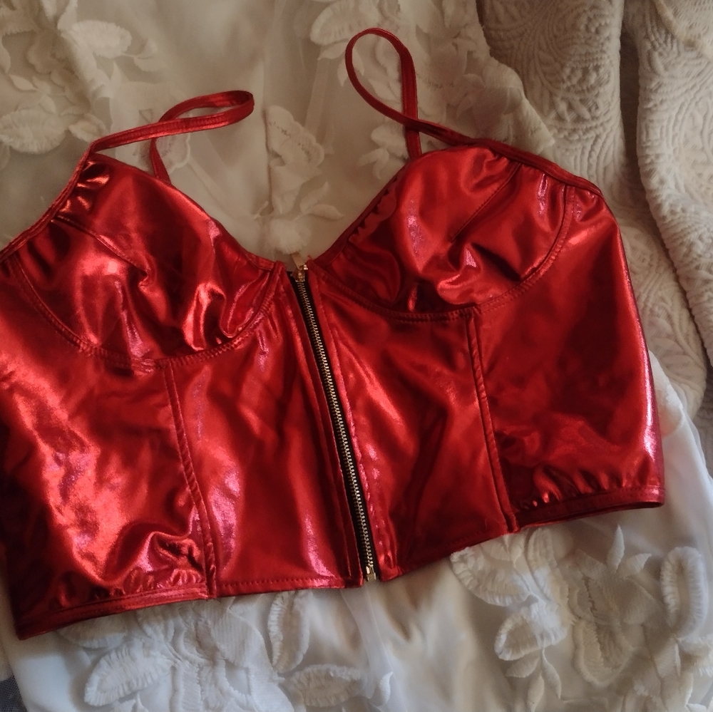 Red bustier size large